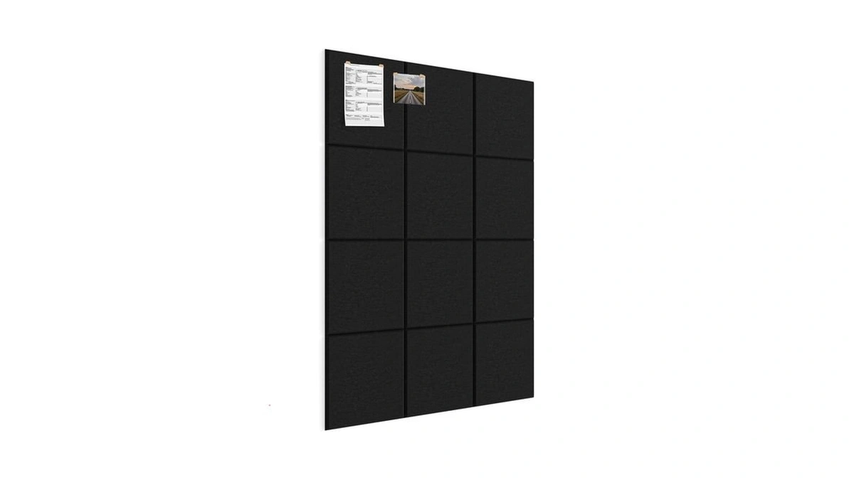 Large Bulletin Board 48" X 36", 12 Pack Blcak Cork