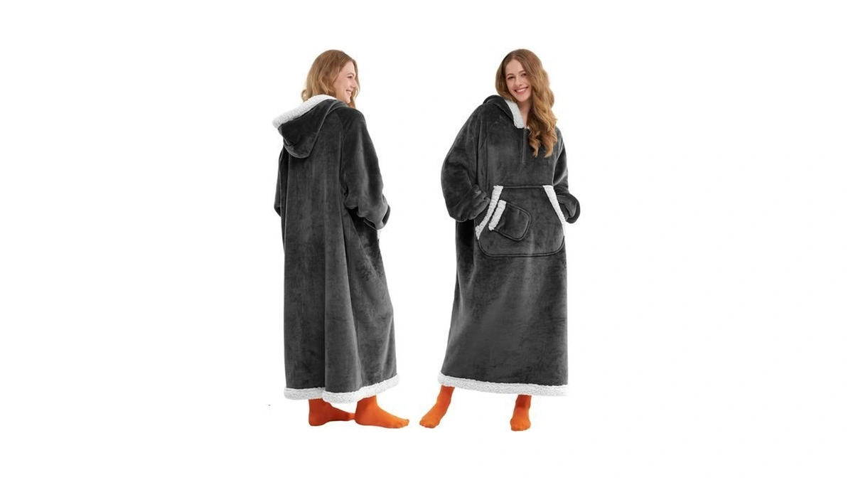 Giggling Getup Wearable Blanket Hoodie For Women Men Gifts For