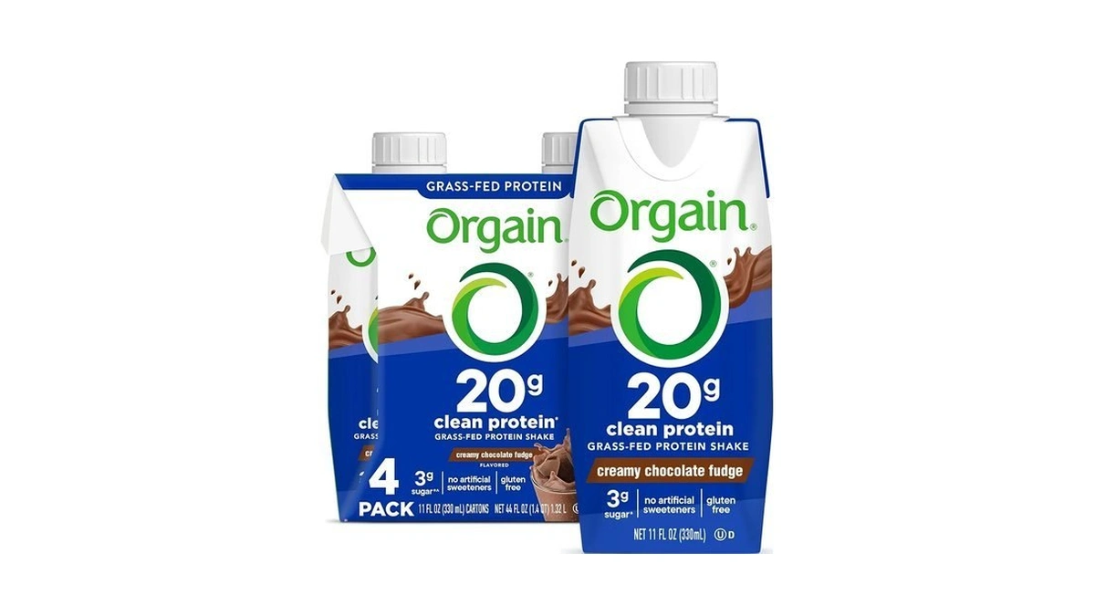 Orgain Clean Protein Shake, Grass Fed Dairy, Creamy Chocolate Fudge