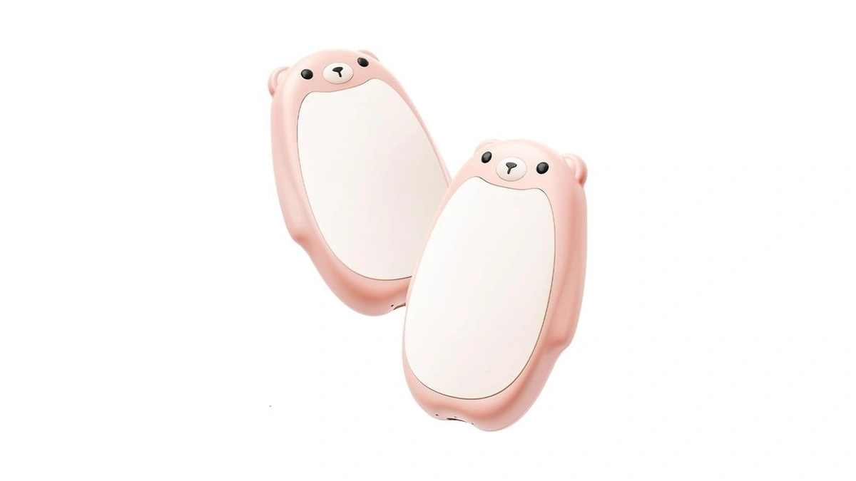 Sweetfull Hand Warmers Rechargeable, 2-in-1 Magnetic Bear Electric Pink