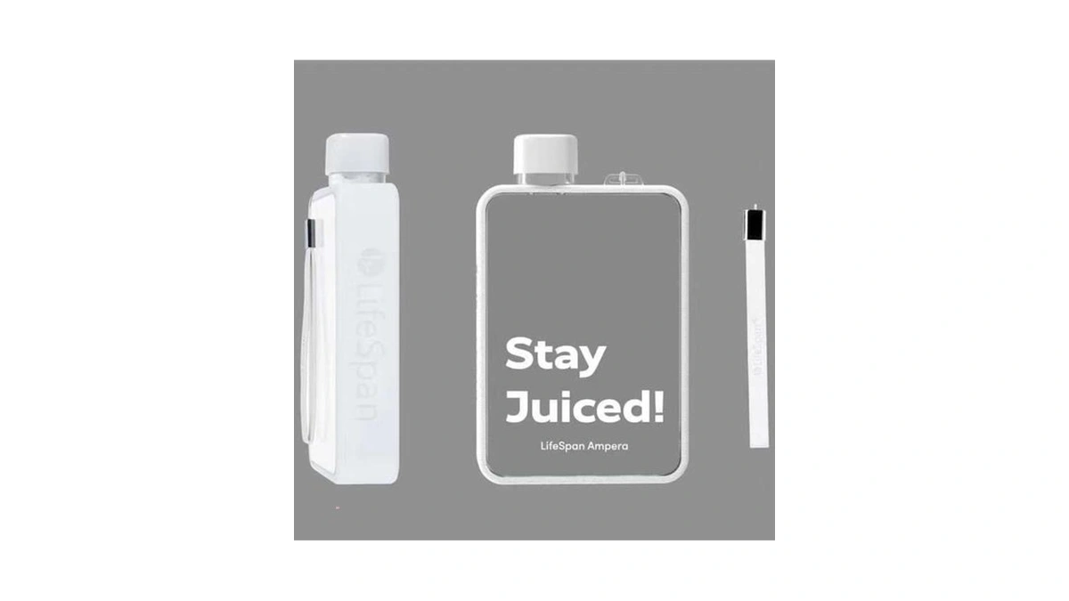 Lifespan Fitness 13oz Flask Water Bottle, Portable Travel Bottle For