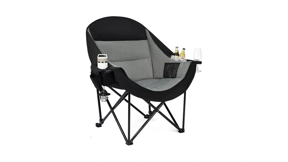 Dasepic Oversized Camping Chair - Heavy Duty Padded Lawn Chair