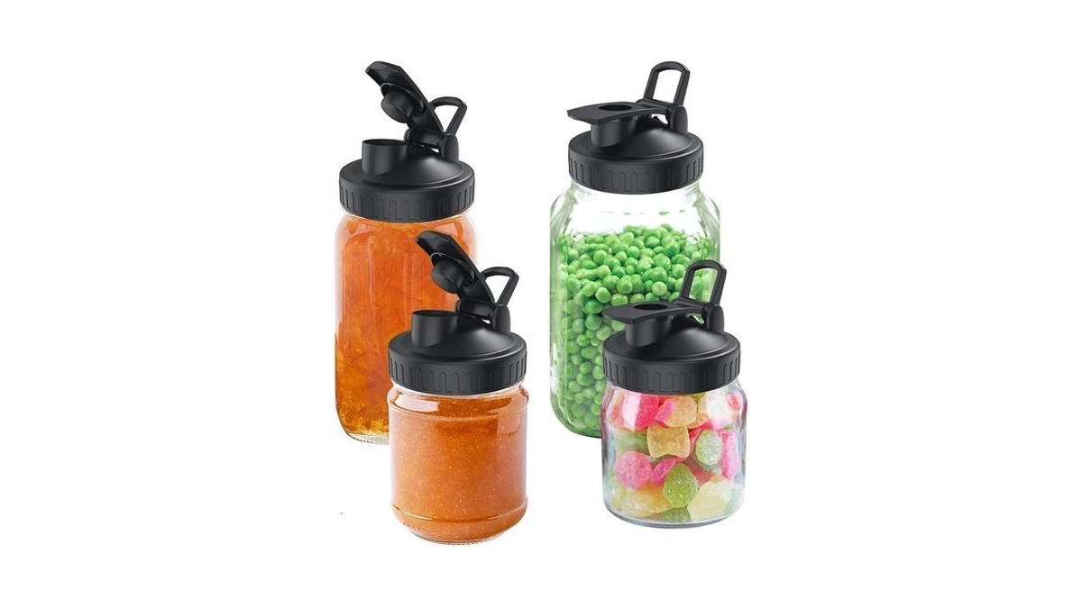 4 Pack Mason Jar Lids,storage Lids With Silicone Seals, Leakproof