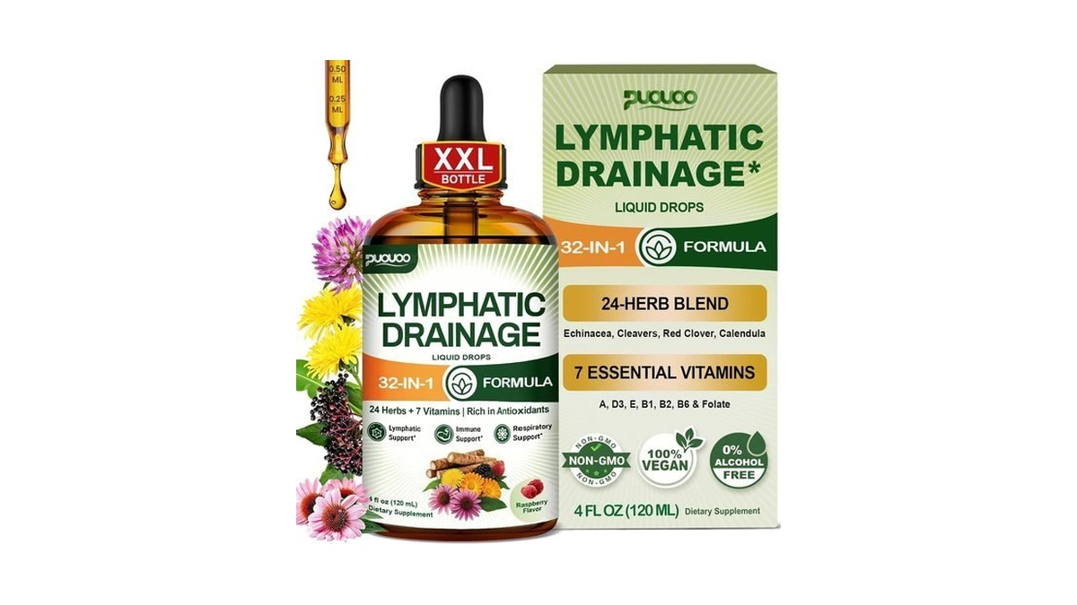 Lymphatic Drainage Drops - Herbal Supplement Blend, Alcohol-free - 4