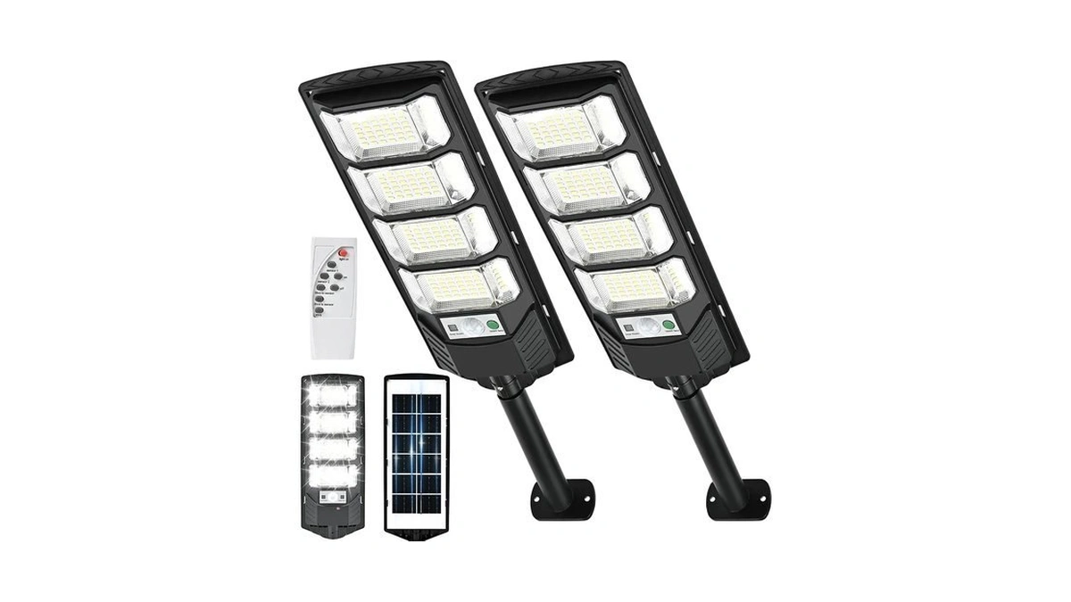 Mateplus Solar Street Light Outdoor 2 Pack