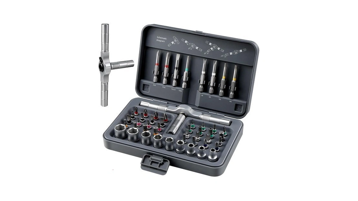 54 In 1 Magnetic Ratchet Screwdriver Set With Detachable T-handle