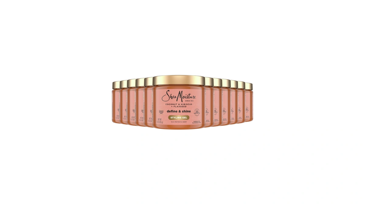 Sheamoisture Define&shine Styling Gel+flaxseed 12ct Coconut&hibiscus Hydrates,holds Your Style All