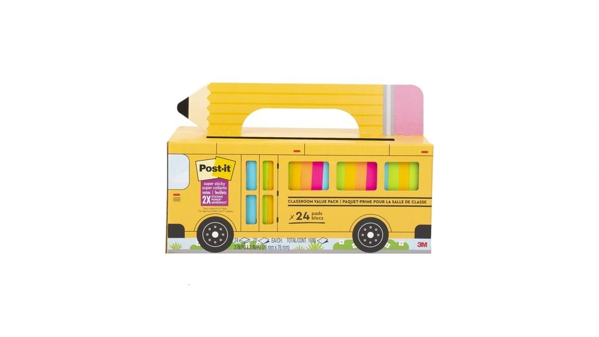 Post-it Super Sticky Notes, 3 X 3 In, Assorted Brights,