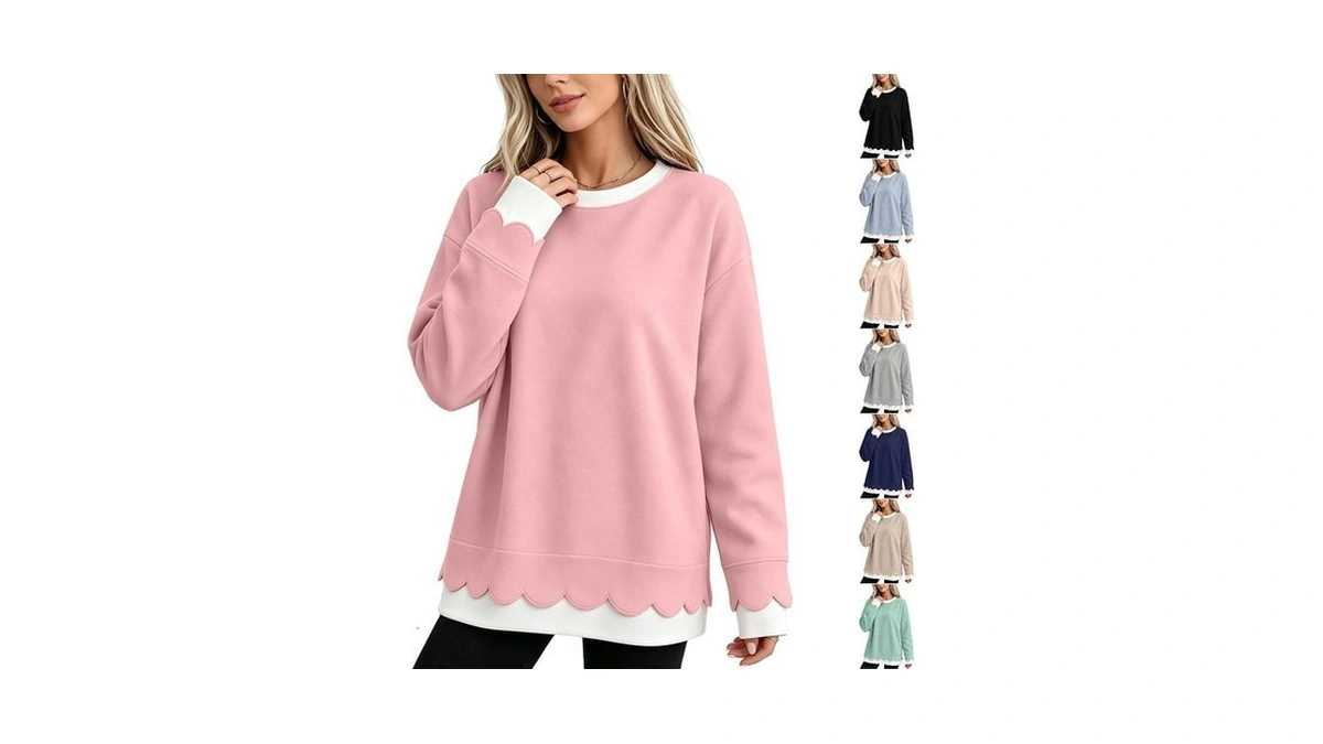 Women's Crewneck Sweatshirt Vintage Long Sleeve Oversized Sweatshirt