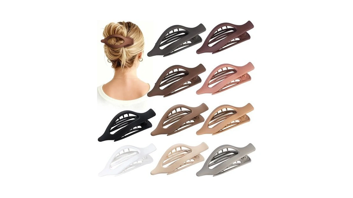 Sisiaipu 10 Pcs Flat Hair Clips For Women French Concord