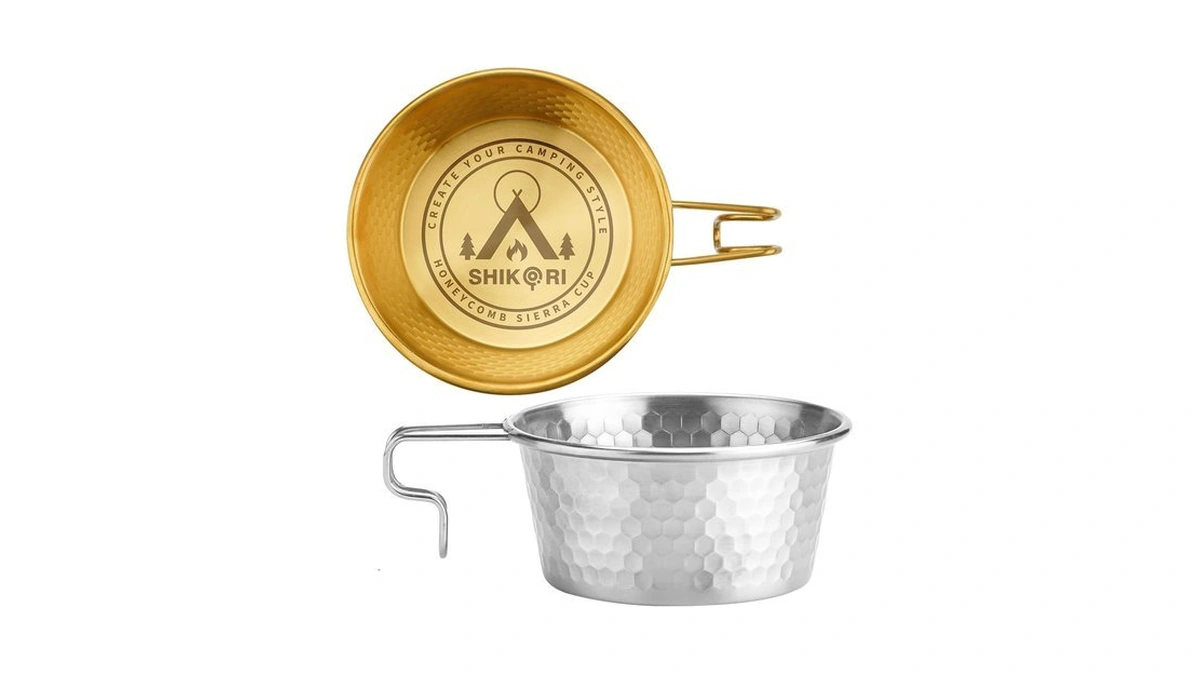 Shikori Camping Sierra Cup Set Of 2(gold & Silver)