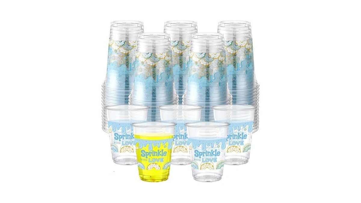 Qinyoung 50 Pcs 16 Oz Donut Sprinkle Cups For Donut