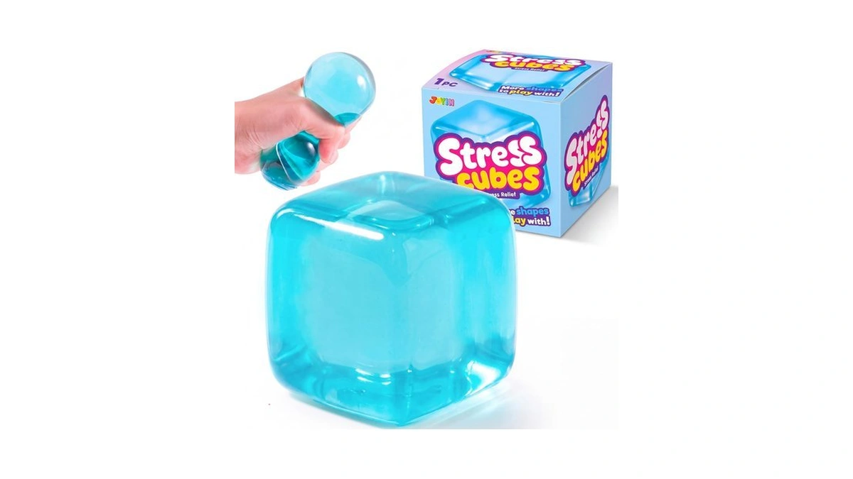 Joyin Blue Slow Rising Cube Stress Relief Toy, 2.2 Inch