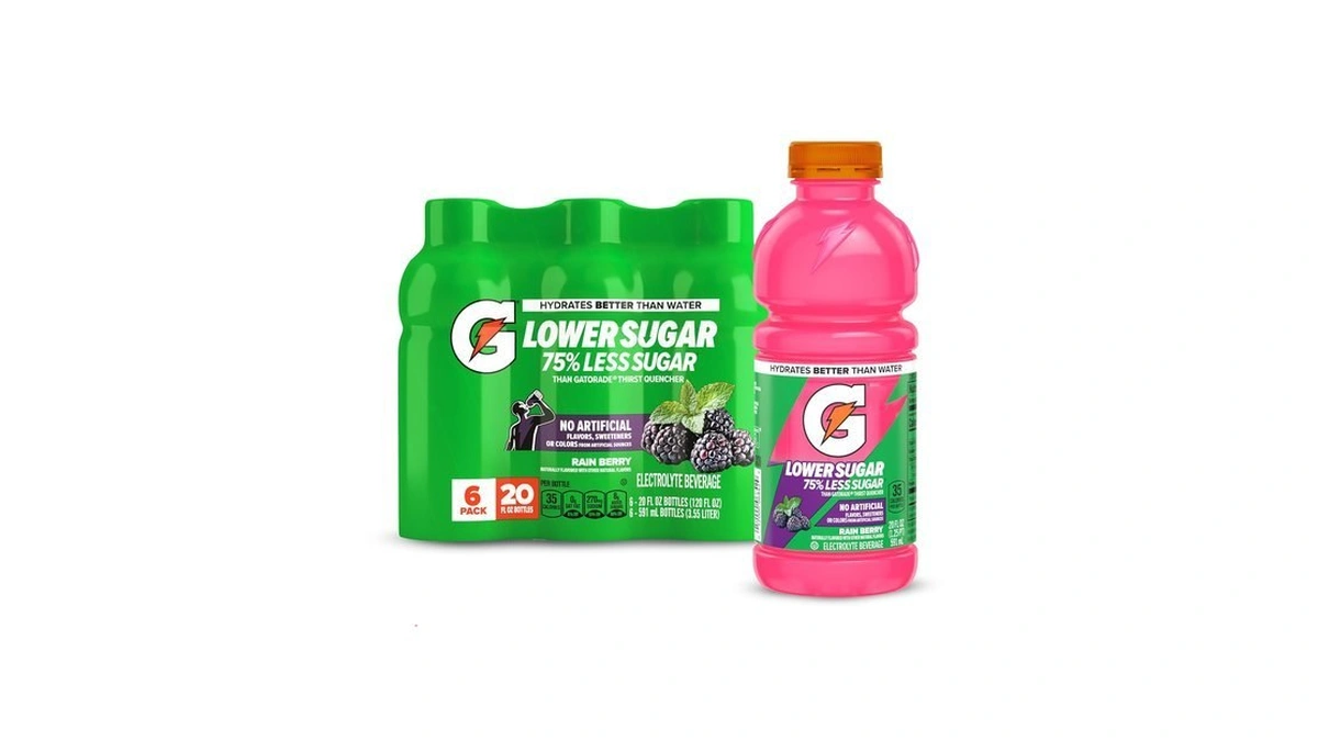 Gatorade Lower Sugar Sports Drink, Rain Berry, 20 Fl Oz