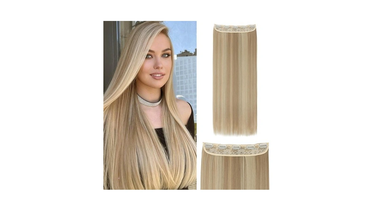 S-noilite® 24"/26" Straight Curly 3/4 Full Head One Piece 5clips
