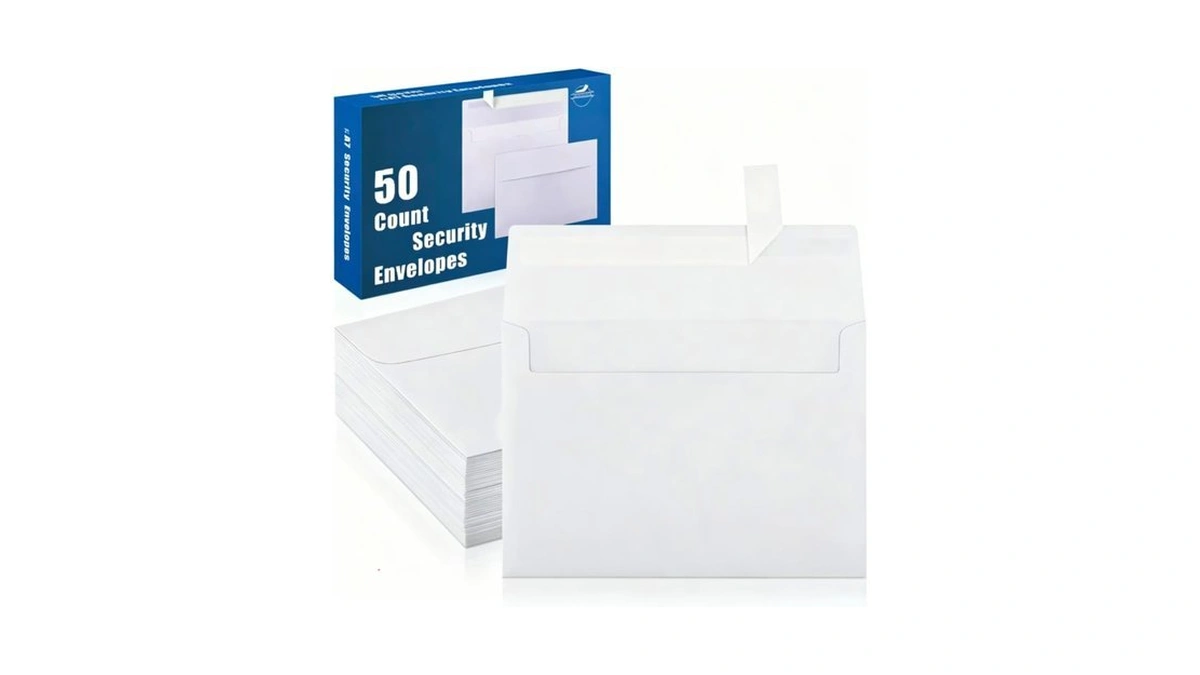 50 Pack 5x7 White Envelopes, Self Seal Mailing Envelopes For