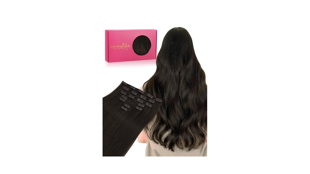 Wennalife Clip In Hair Extensions Real Human Hair, 18 Inch