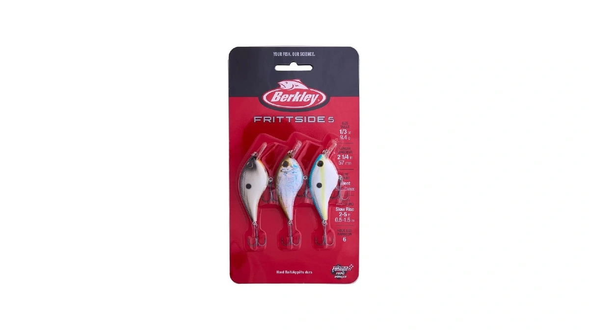 Berkley Frittside Fishing Lure 3-pack, Shad Assortment, 5 (1/3 Oz),