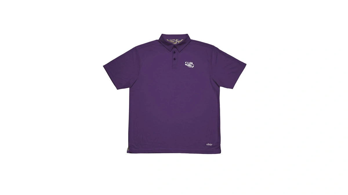 Amigo Lsu Solid Sierra Polo Shirt Team Color