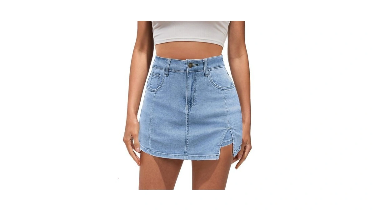 Vetinee Denim Skort Denim Skorts Skirts For Women Skort Mini