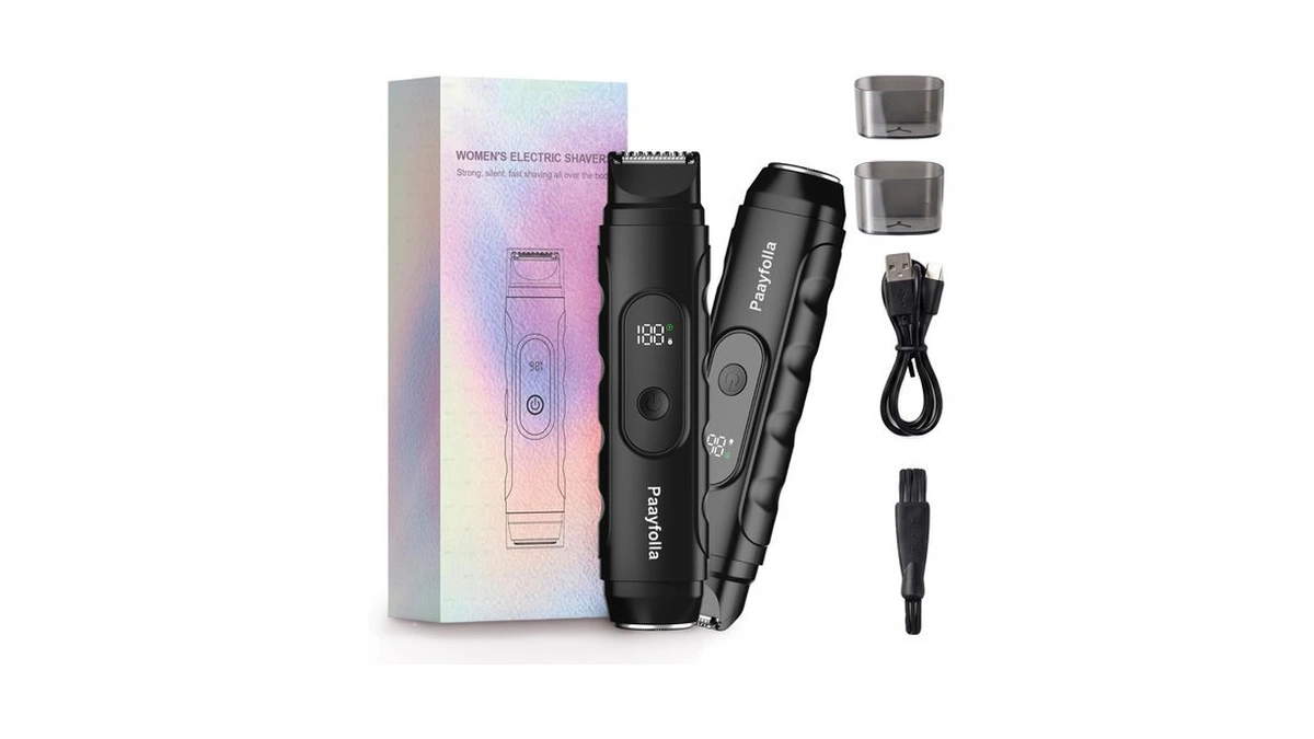 Paayfolla Women's Bikini Trimmer - Cordless Electric Shaver For Women,