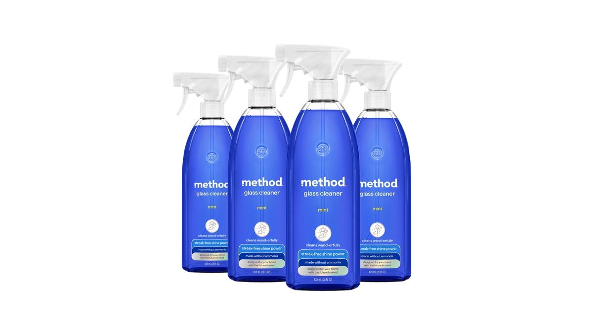 Method Glass Cleaner, Mint, 28 Ounce, 4 Pack, Packaging May