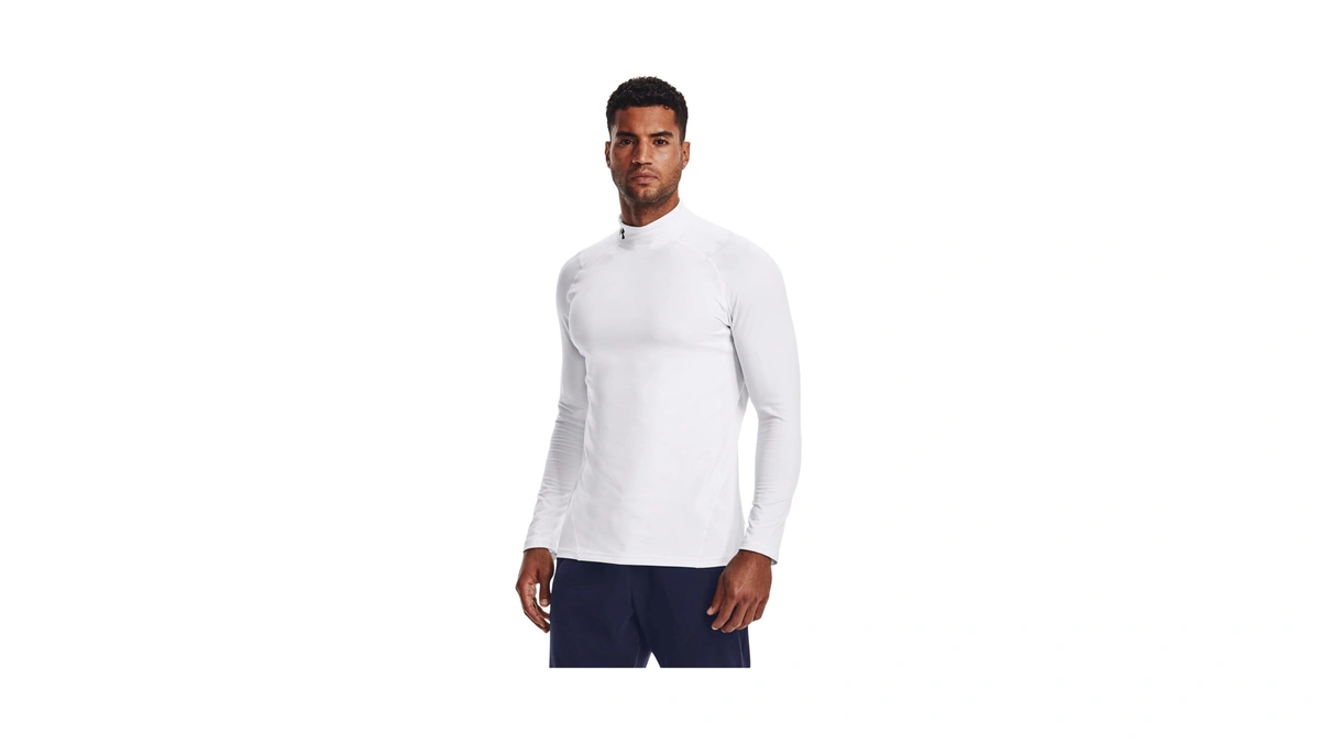 Under Armour Men's Coldgear Armour Fitted Mock, 100 White, Xxl