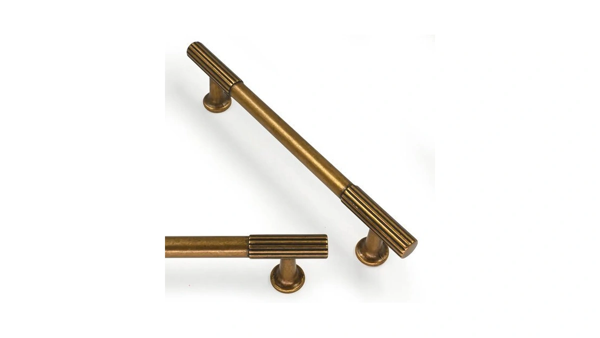 Asimerdeco 10 Pack Antique Brass Cabinet Pulls 5 Inch(128mm) Kitchen