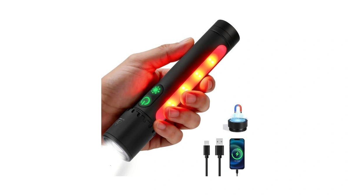 Rechargeable Edc Flashlight, Led Work Light With Cob Side Light,