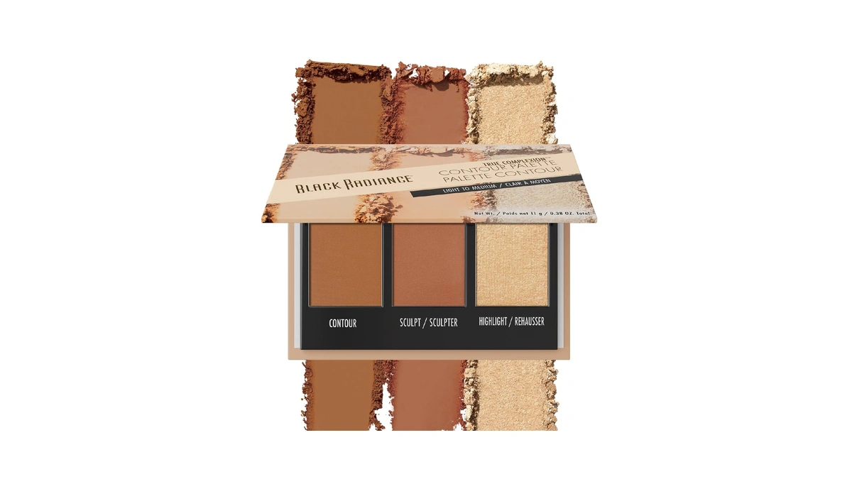 Black Radiance True Complexion Contour Palette, Light To Medium, 0.38