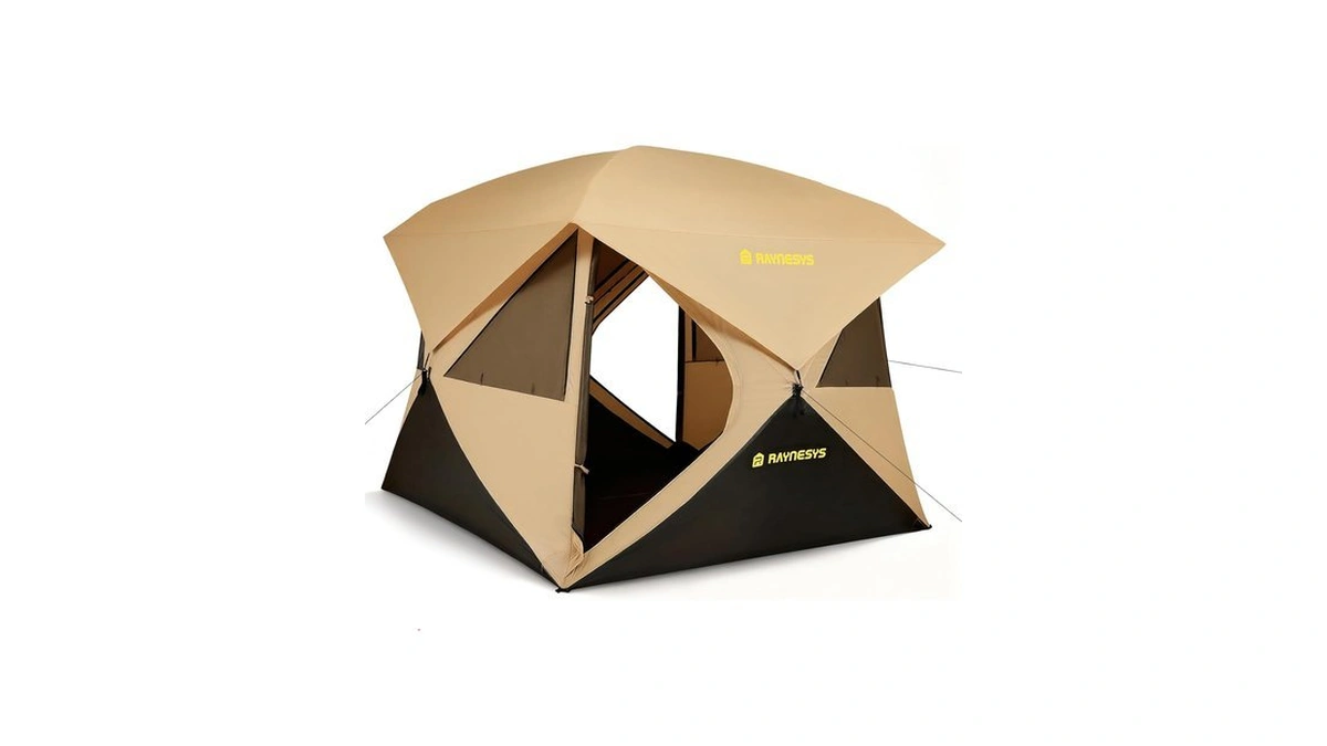 Raynesys Camping Tent For 4 Person, Waterproof Pop Up Tents