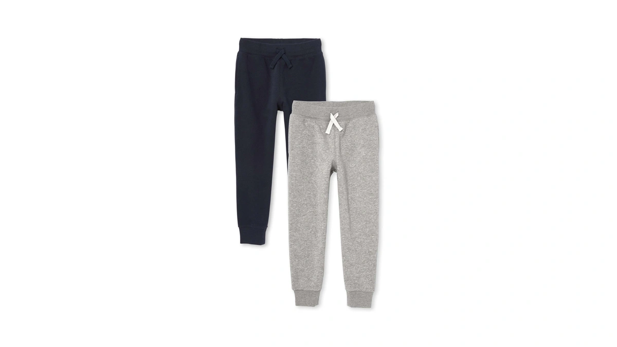 The Children's Place Boys Active Fleece Jogger Pants, New Navy/heather