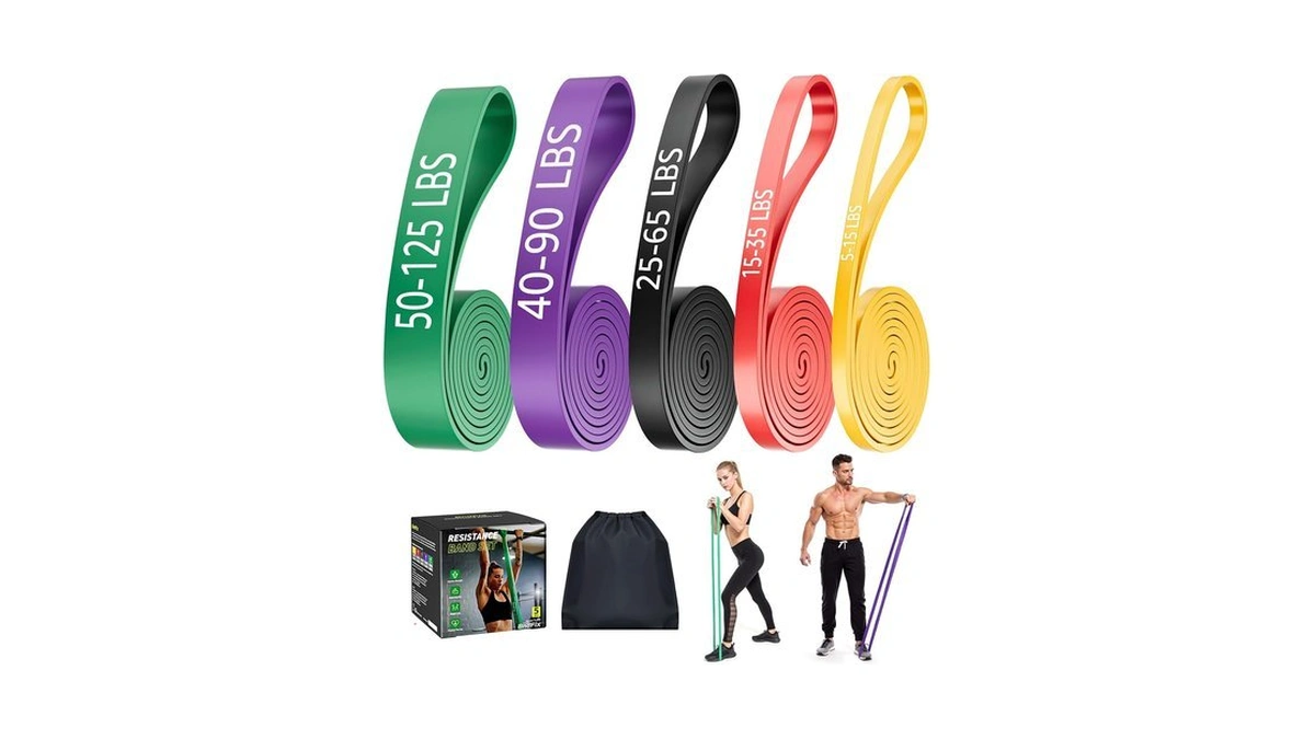 Dapofajo Resistance Bands For Working Out: 5-level Anti-snap Silicone Bands