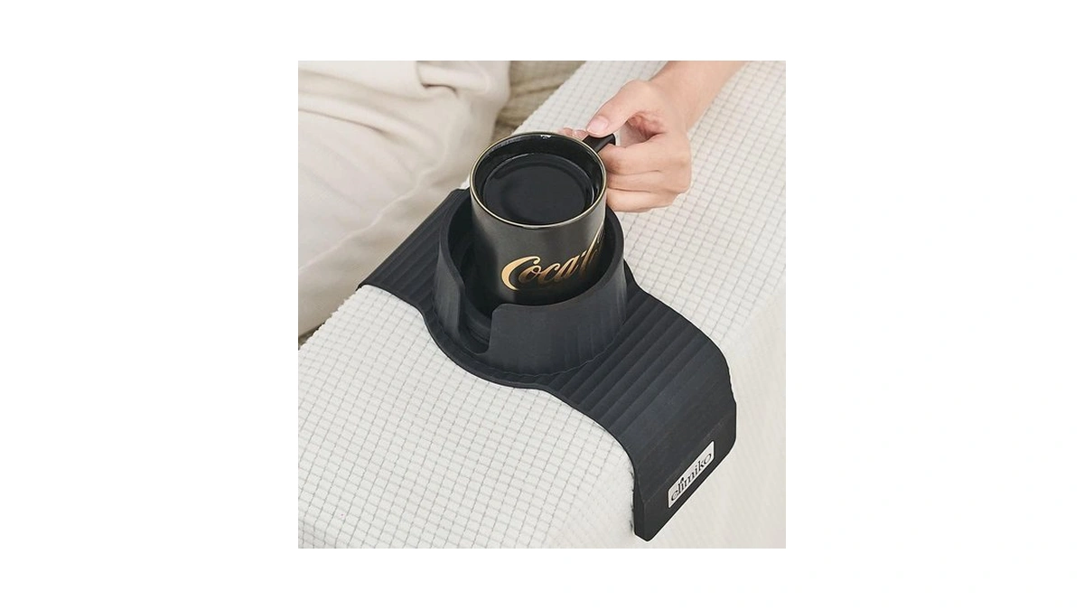 Couch Cup Holder, Elimiko Silicone Sofa Drink Holder With Upgrade