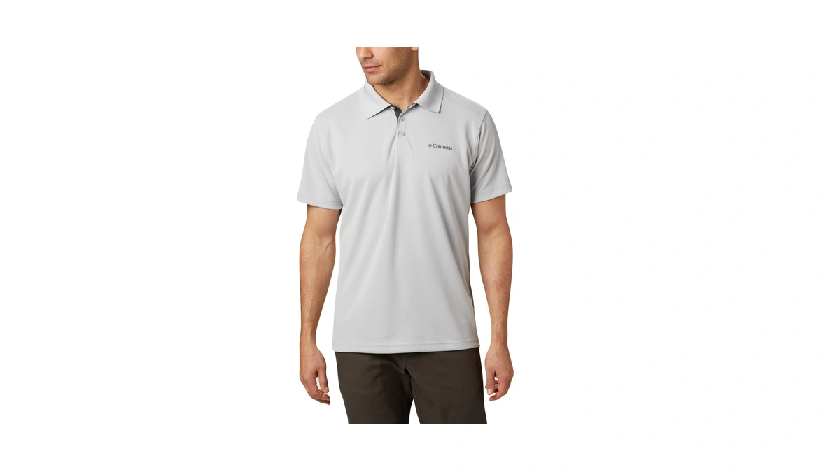Columbia Mens Utilizer Short Sleeve Polo, Cool Grey, 1x