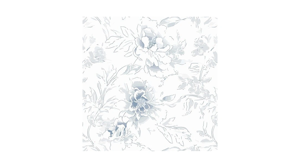 Heroad Boho Floral Wallpaper Blue And White Peel And Stick