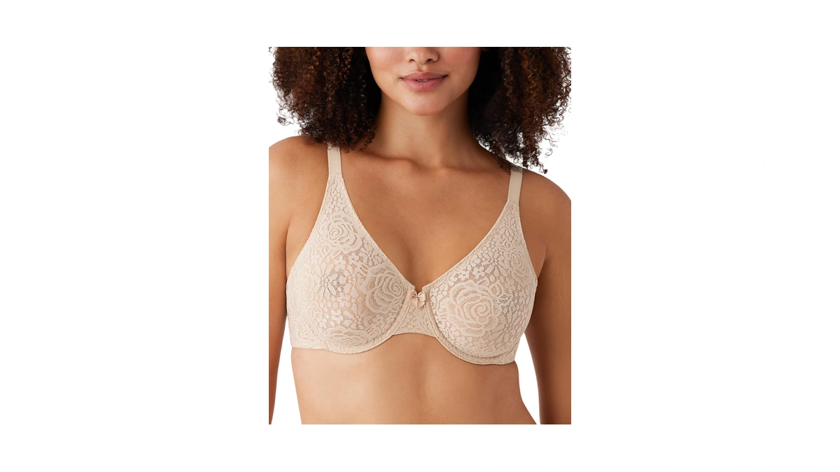 Wacoal Halo Lace Underwire Bra 851205 Naturally Nude 36d