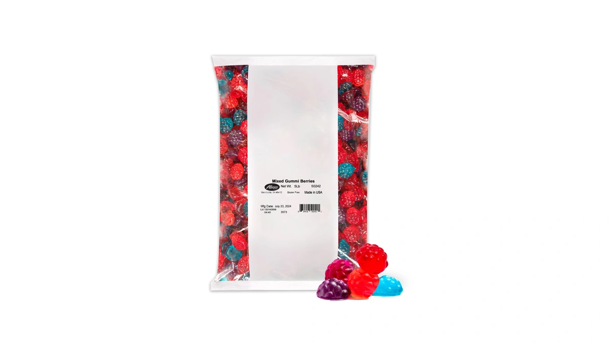 Albanese World's Best Mixed Gummi Berries | 5lbs Of Fruit