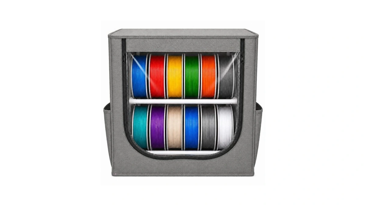 3d Printer Filament Storage Box, 2-tier Spool Organizer For 12-16