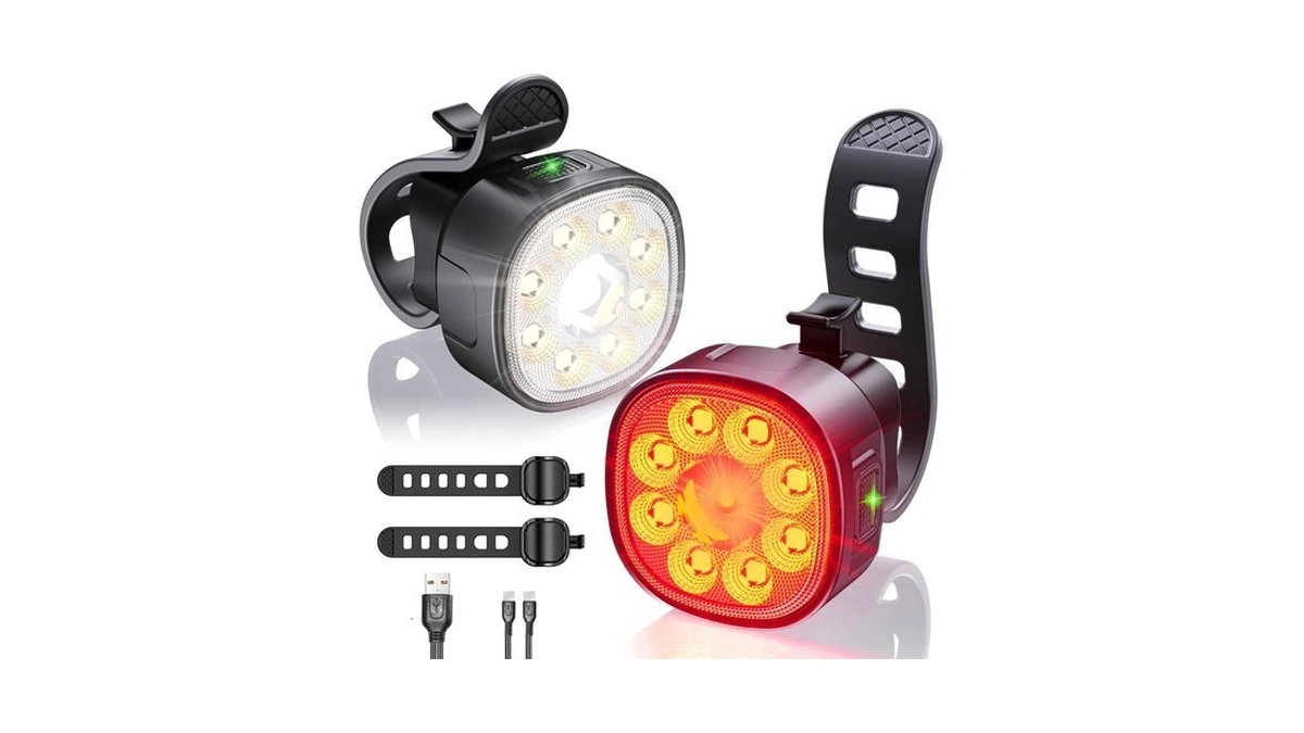 Bike Lights Kit 9led Bike Headlights High & Low Beams,