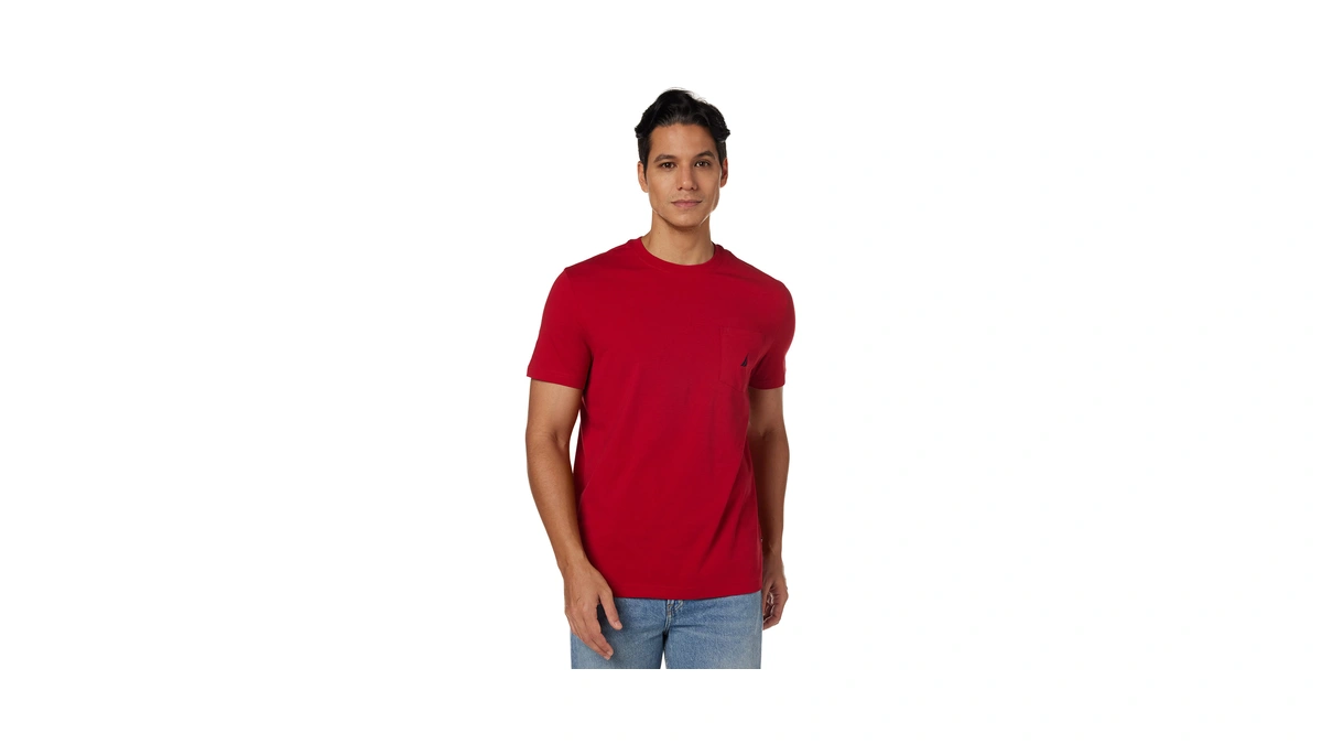 Nautica Men's Solid Crew Neck Short Sleeve Pocket T-shirt, Nautica
