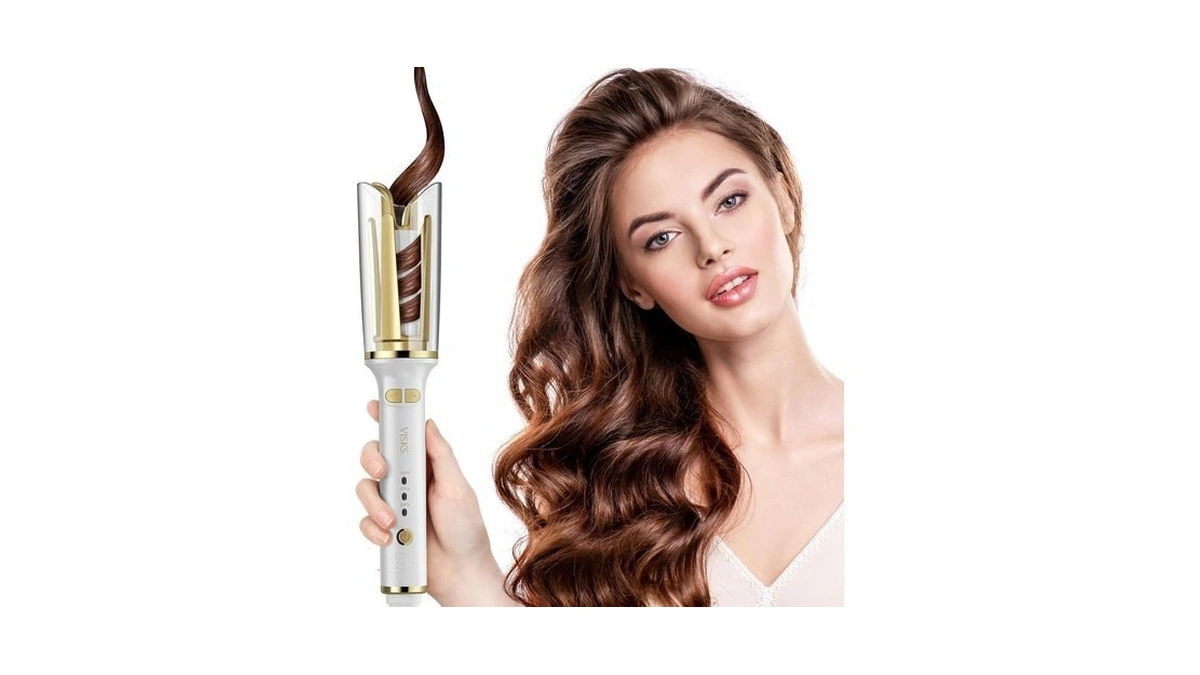 Visks Professional Anti-tangle Rotating Curling Iron, 1" Barrel With Large