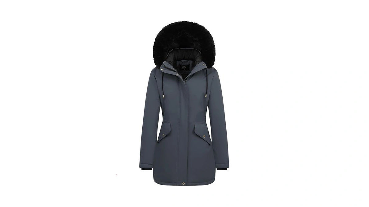 Moerdeng Women's Long Winter Down Coat Thicken Fleece Lined Puffer