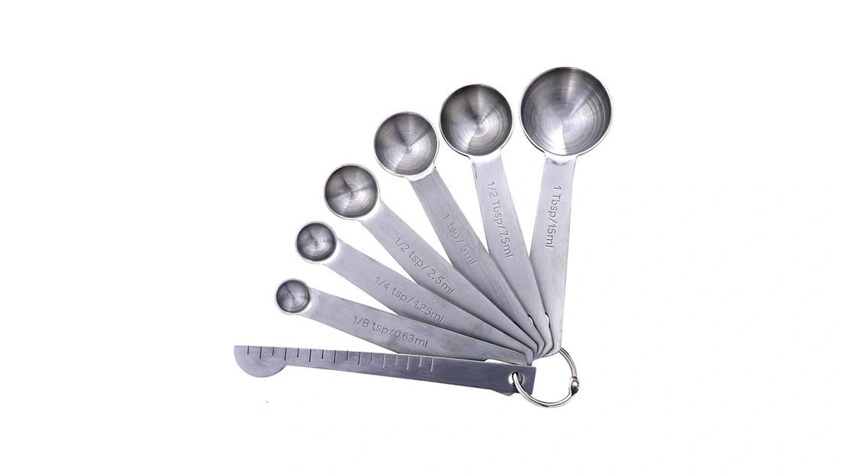 Rxsdfdi Stainless Steel Measuring Spoons Set, Dual-scale Metric & Us