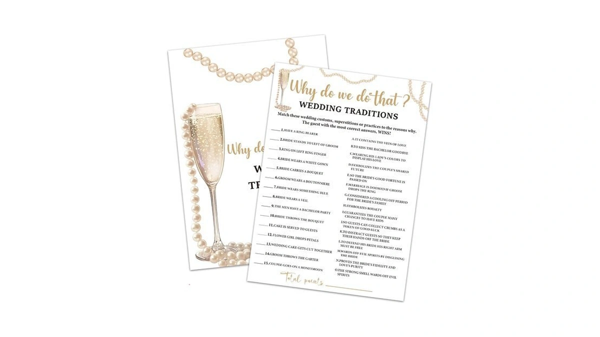 Hqlow 30 Guests Bridal Shower Games - Wedding Traditions Game