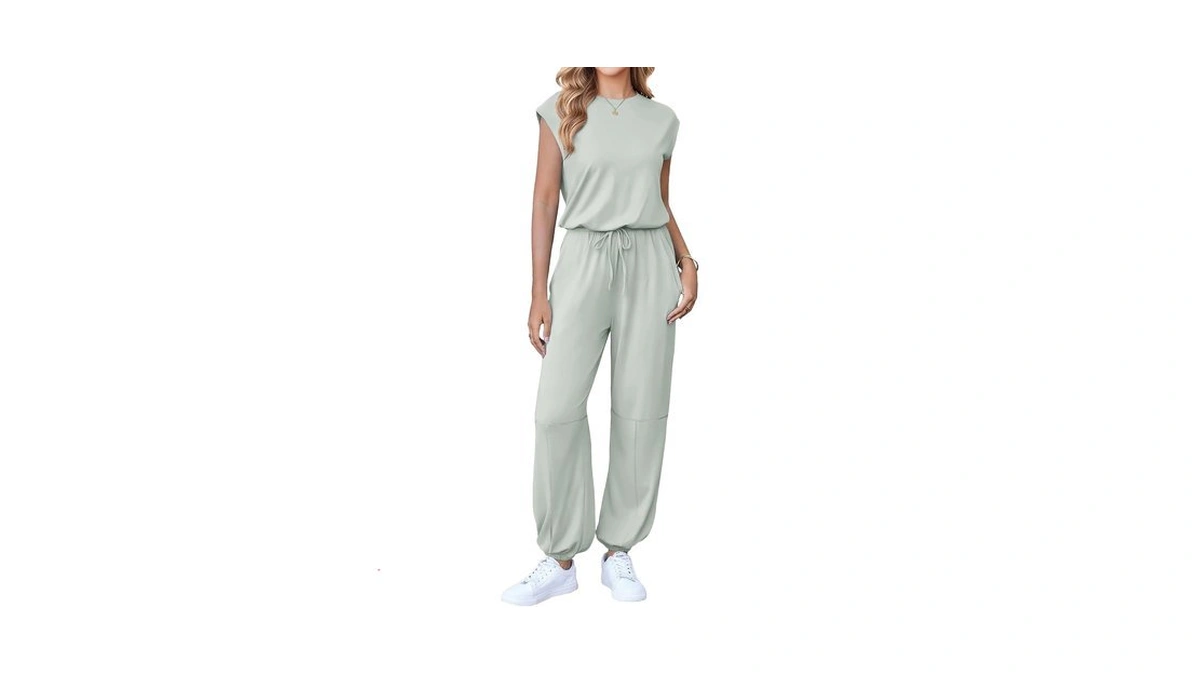 Ekouaer Womens Jumpsuit Casual One Piece Summer Vacation Outfit With