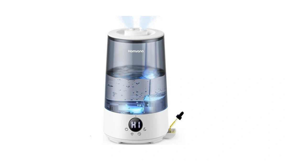 Homvana Top-fill Cool Mist Humidifiers For Bedroom, Large Room(3.6l,grey)