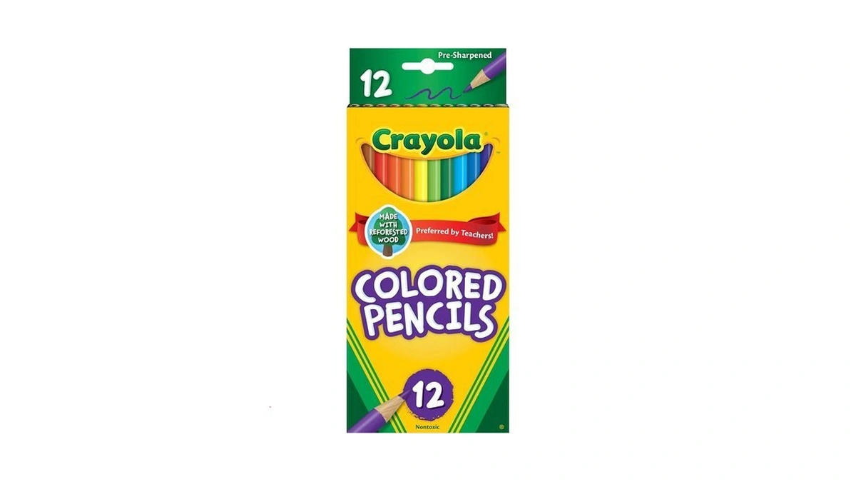 Crayola Colored Pencils, Assorted Colors, Pre-sharpened, Adult Coloring, 12 Count,