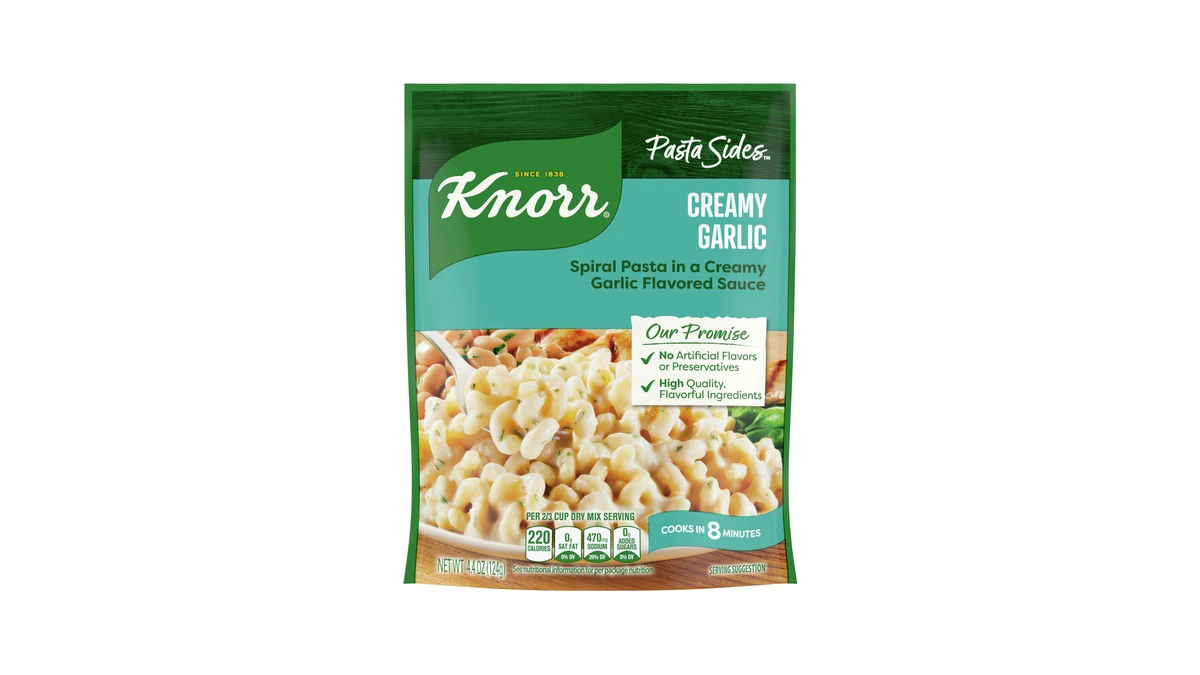 Knorr Creamy Garlic Pasta Sides 4.4 Oz, Quick Easy Meal,