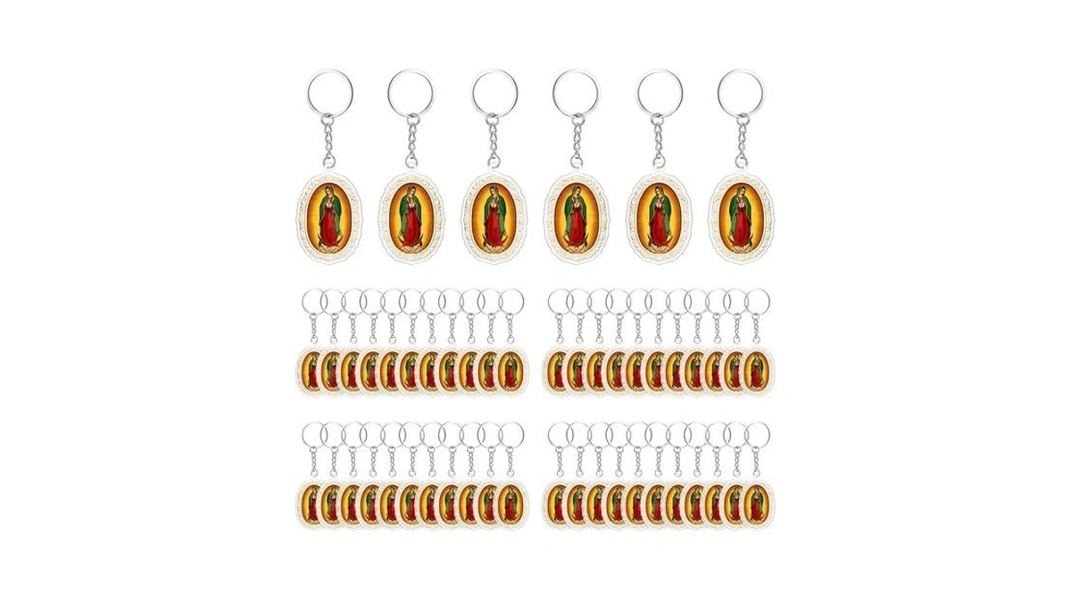 Dapeds 50 Pcs Our Lady Of Guadalupe Keychains Virgen De